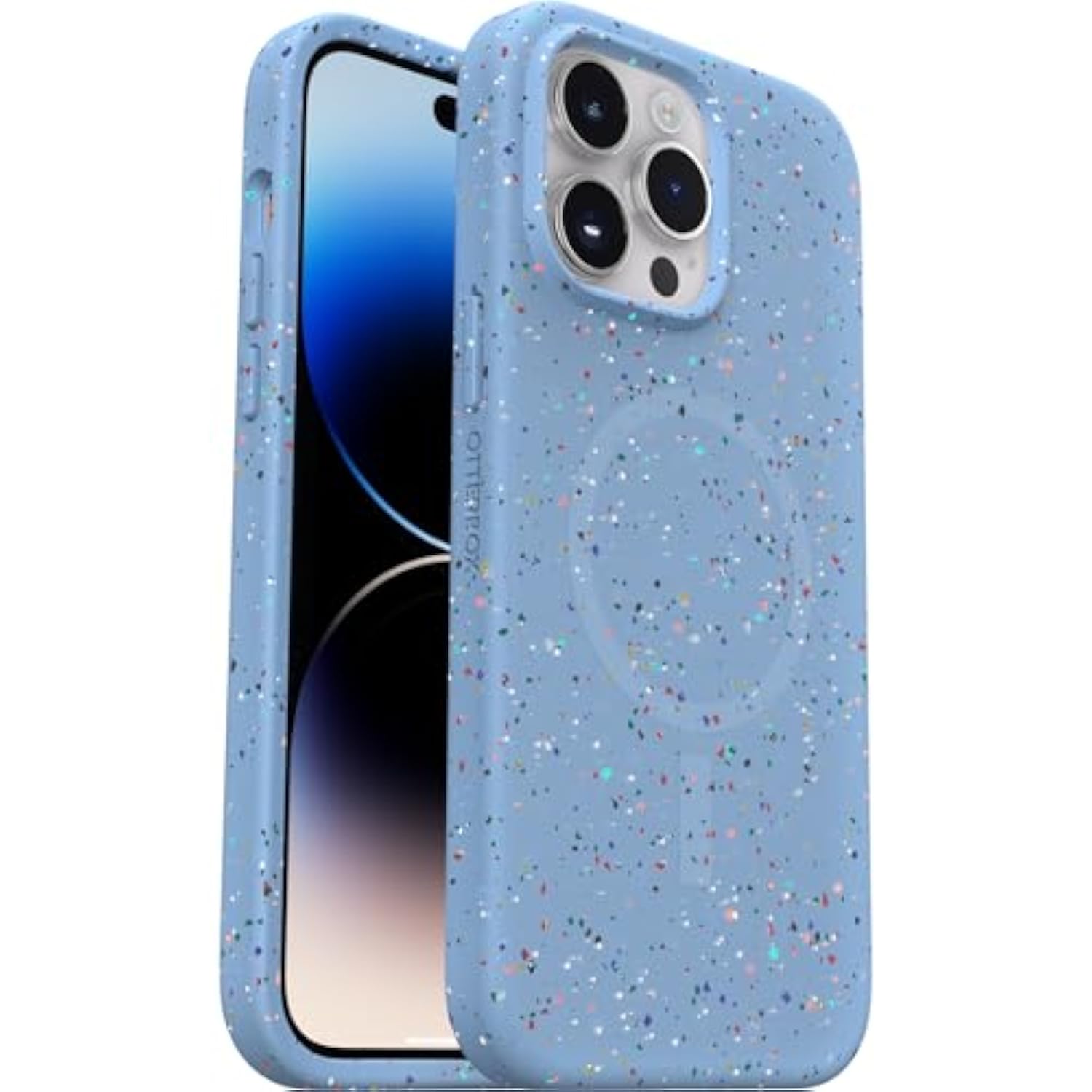 OtterBox iPhone 14 Pro Max Sustainable Series Case with MagSafe - House Party (Blue), Shockproof, Drop Proof, Ultra-Slim, Protective Case