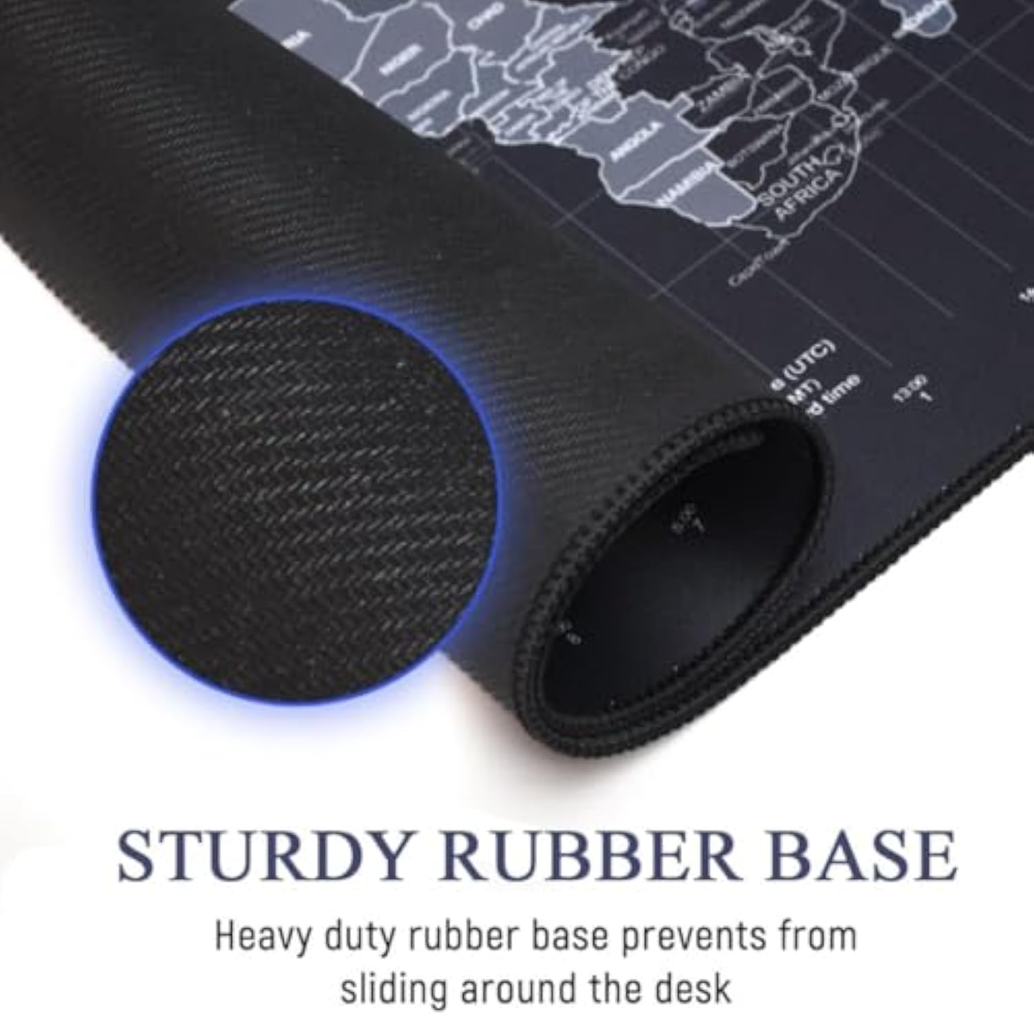 World Map Extra Large Extended Anti Slip Rubber Gaming Mouse Pad & Keyboard Desk Mat For Computer Aptop (900Mm X 400Mm X 2Mm) L Zmp253 Black (World Map, 90 X 40 Cm)