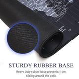 World Map Extra Large Extended Anti Slip Rubber Gaming Mouse Pad & Keyboard Desk Mat For Computer Aptop (900Mm X 400Mm X 2Mm) L Zmp253 Black (World Map, 90 X 40 Cm)