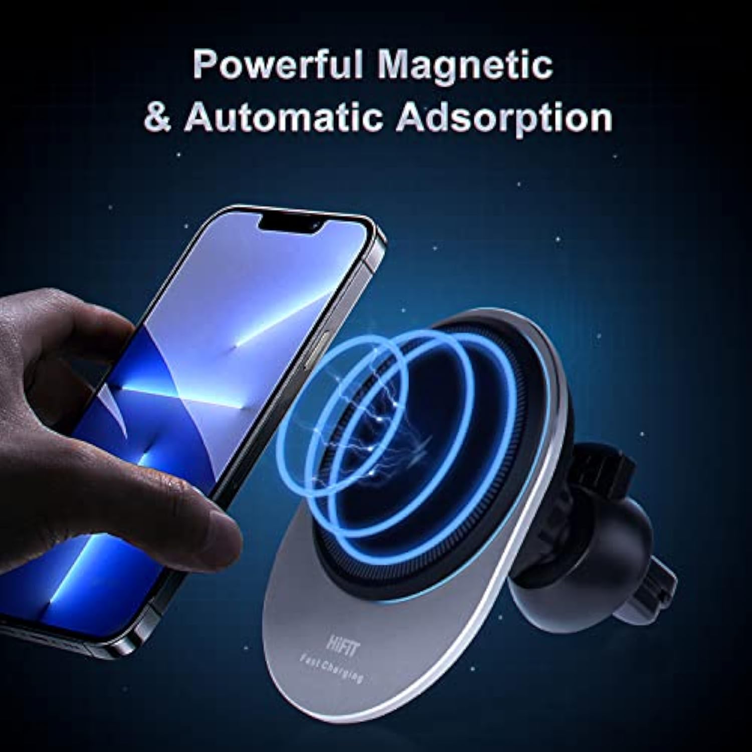 Magnetic Wireless Car Charger, 15W Fast Charging For Magsafe Car Charger Mount, Compatible With Iphone 14/13/12 Series And Magsafe/Magnetic Cases, Air Vent Clip (With 20W Pd Qc3.0 Car Charger)