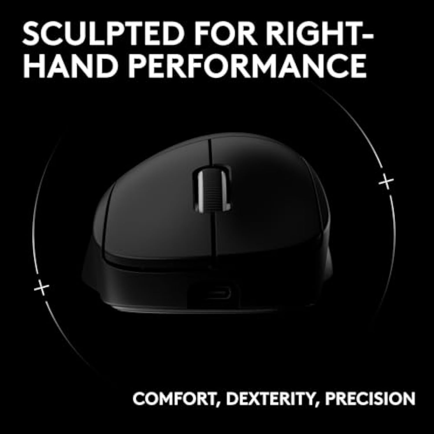 Pro X Superlight 2 Dex Wireless Gaming Mouse, 60G Pro-Grade Right-Handed Mouse With 5 Programmable Buttons, Usb-C Charging, 44K Dpi Sensor, Up To 8 Khz Polling For Pc/Mac - Black