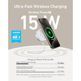 Anker MagSafe Charger Pad, MagGo iPhone 16 Wireless Charging Pad, Qi2 Certified 15W Wireless Charger, Compatible with iPhone 16/16 Plus/16 Pro/16 Pro Max/15/14/13/12 Series (Adapter Not Included)