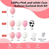 Pink Cow Balloon Garland Kit Cowgirl Baby Shower, Farm & Western Party Decorations