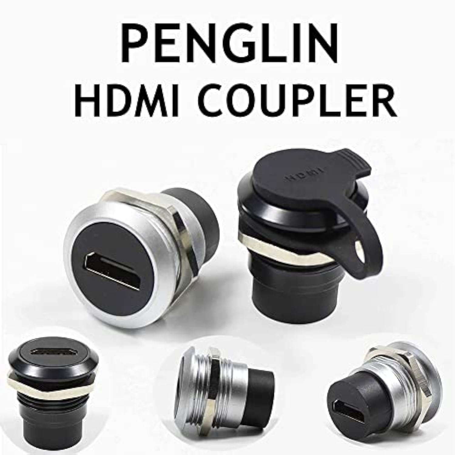 2Pcs Hdmi Panel Mount Coupler, Hdmi Panel Mount Pass Through Connector, Female