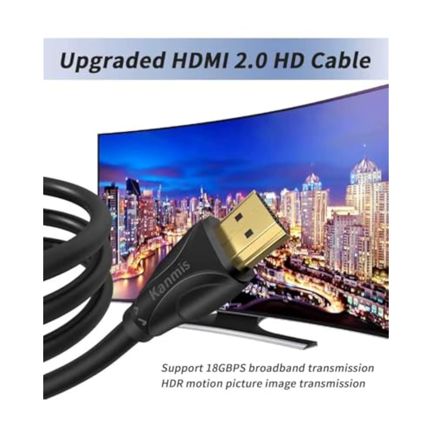 4K Hdmi Cable 30Ft, High Speed Hdmi 2.0 Cables &4K@60Hz 2K 1080P, Ultra High S