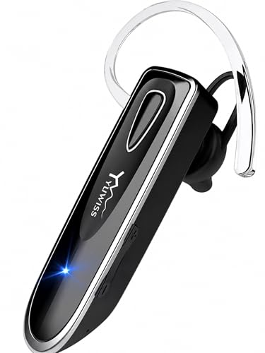 Bluetooth Earpiece for Cell Phone with Mic Wireless in Ear Earbud Headphones Car Headset with 50 Hours Noise Canceling Hands Free Calling Compatible