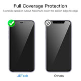 JETech Privacy Full Coverage Screen Protector for iPhone 11/XR 6.1-Inch, Anti-Spy Tempered Glass Film, Edge to Edge Protection Case-Friendly, 2-Pack