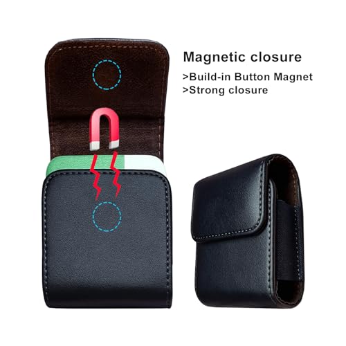 For Galaxy Z Flip 7/6/5/4/3 Belt Phone Holster, 360 Rotating Leather Phone Pouch Case, Belt Clip Phone Holder For Motorola Razr Plus, Razr 40/50/60 Ultra, Razr 5G 2023