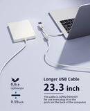 Floppy Disk Reader, 3.5 Inch External Floppy Disk Drive With Usb Type-C, Portable Fdd Floppy Disk Drive For Laptop Pc Windows 11/10/8/7/2000/Xp