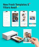 M100 4X6'' Photo Printer, Wi-Fi Picture Printer, 20 Sheets, Full-Color Photo, Instant Phone Printer For Iphone, Android, Smartphone, Thermal Dye Sublimation, Portable Photo Printer For Home Use