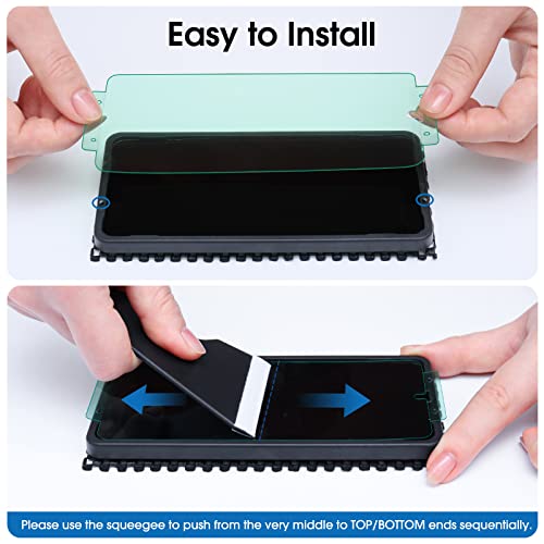 Screen Protector For Samsung Galaxy S22 5G 6.1 Inch [100% Fingerprint Id Compatible] With Tempered Glass Camera Lens Protector And Easy Installation Tray, Hd Clear, Hybrid Film, 2+2 Pack