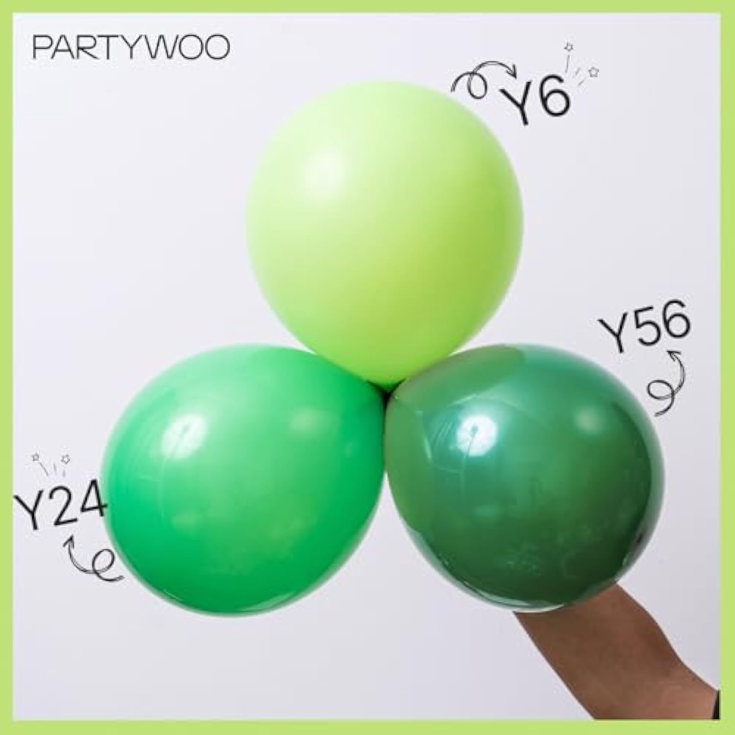 Lime Green Balloons 120 Pcs 5 Inch Small Mini Neon Yellowish Light Green Latex Balloons For Graduation Halloween Safari Dinosaur Summer Baby Showers Birthday Party Decorations Green-Y6