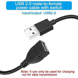 Usb Extension Cable 4 Pcs 5V Male To Female Extender With Switch Suitable For