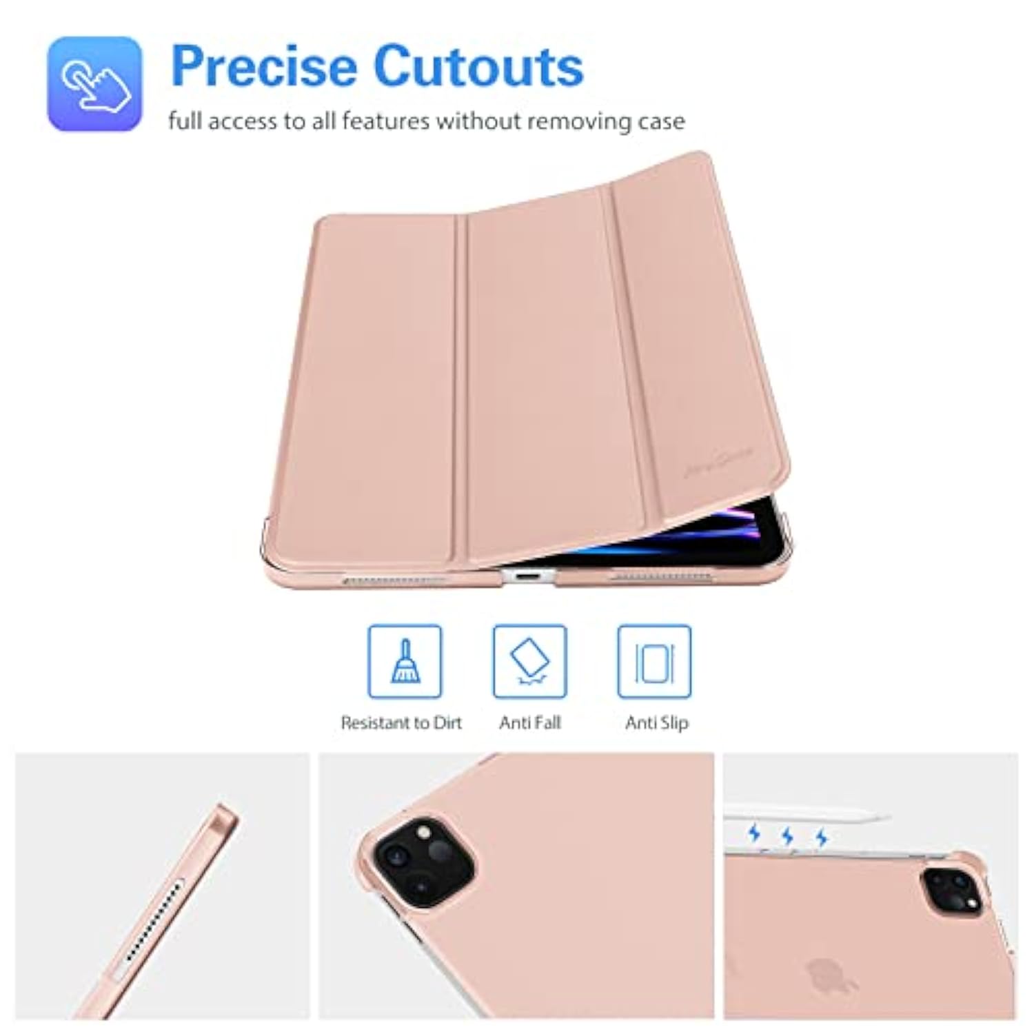ProCase Cover for iPad Pro 11 Inch Case 2022/2021/2020/2018, Slim Stand Hard B