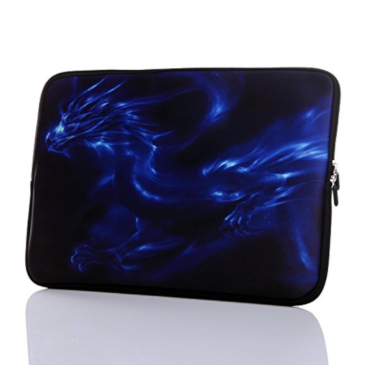 15.6-Inch Neoprene Laptop Sleeve Case With Hidden Handle For 14 14.1 15 15.6" Inch Men Women Acer/Asus/Dell/Lenovo/Thinkpad/Toshiba (15-15.6 Inch, Blue Dragon)
