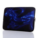 15.6-Inch Neoprene Laptop Sleeve Case With Hidden Handle For 14 14.1 15 15.6" Inch Men Women Acer/Asus/Dell/Lenovo/Thinkpad/Toshiba (15-15.6 Inch, Blue Dragon)