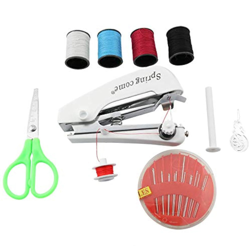 Portable Manual Sewing Machine Set 25X15.5X3.5Cm Hand Sewing Machine For Clothing, Silk, Hem, Curtain, Fabric