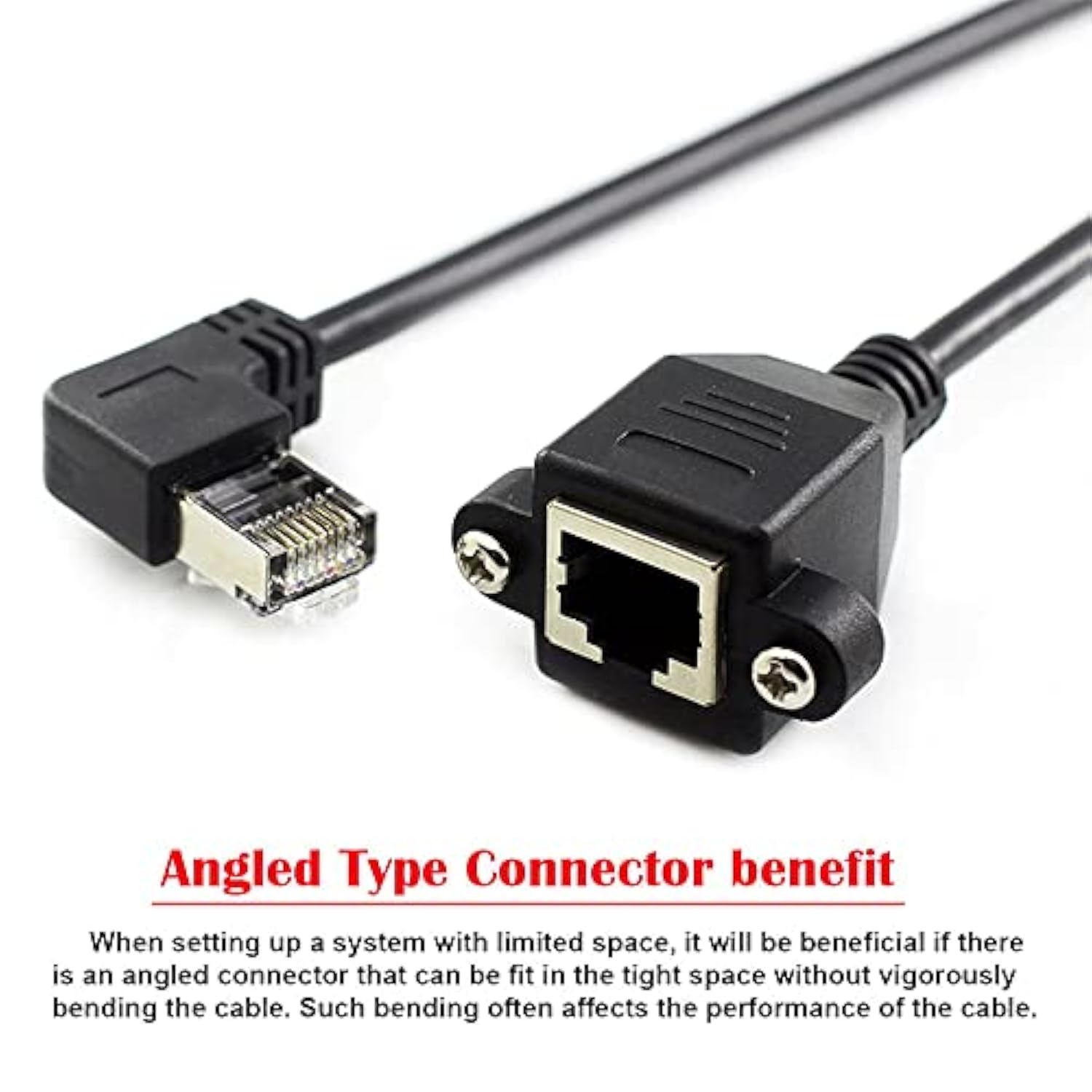 Left Angled 90 Degree 8P8C Ftp Stp Utp Cat6 Male To Female Lan Ethernet Networ