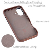 Genuine Leather Case V2 For Iphone 16 With Full Camera Control Cutout, Compatible With Magsafe (Msgl, Brown)