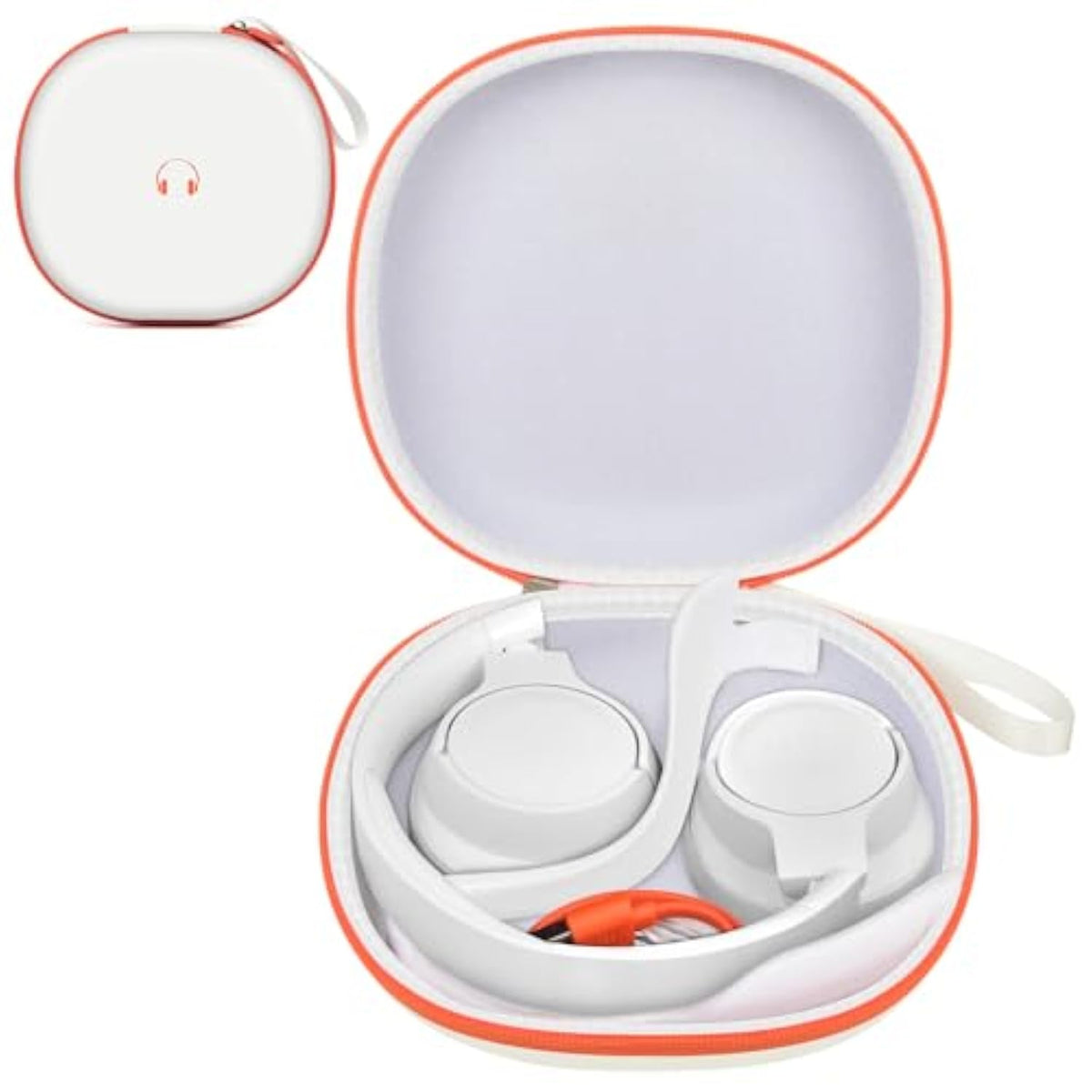 Hard Case Compatible With Jbl Tune 720Bt/ 770Nc/ Live 770Nc/ 660Nc/ 650Bt/ 670Nc/ 710Bt/ 760Nc/ 700Bt/ 750Bt Over The Ear Headphones Wireless Bluetooth (Box Only) - White