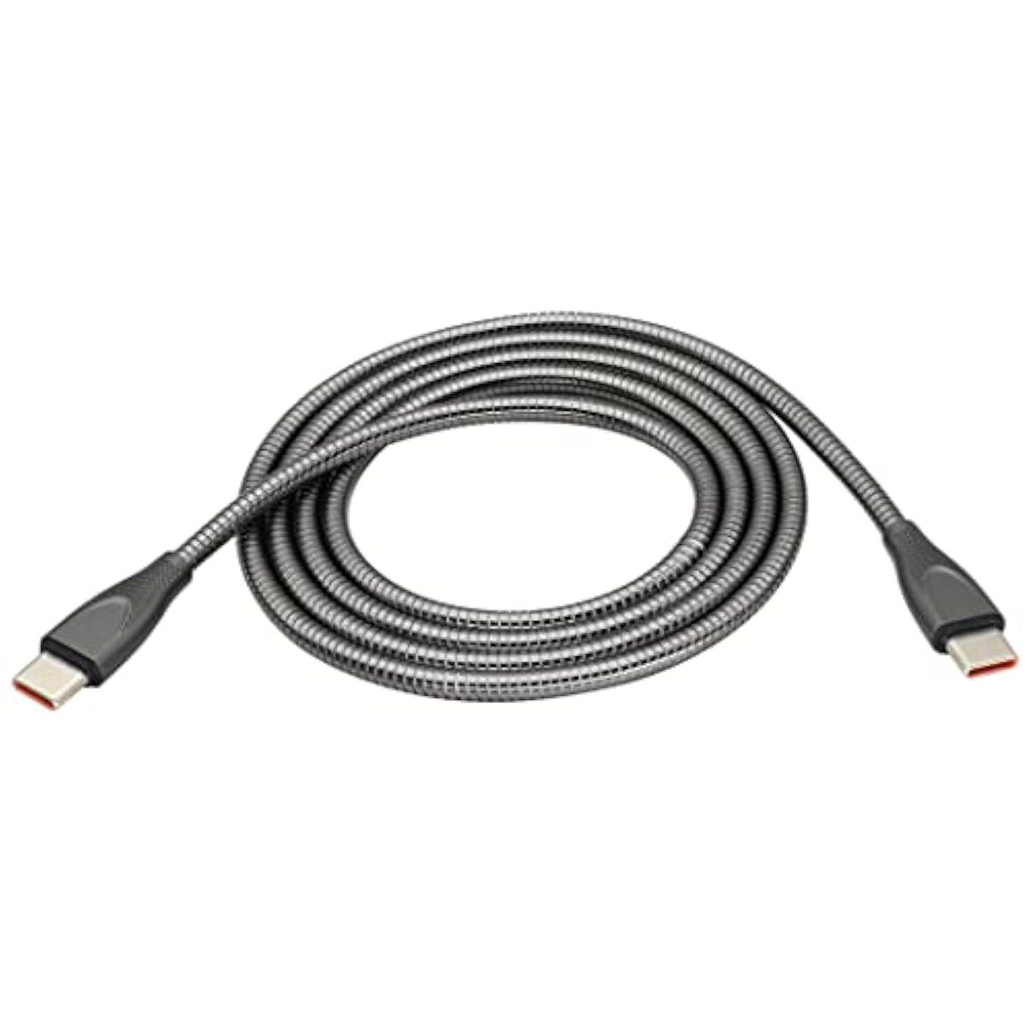 Dual Type-C Male Cable Usb C To Usb C Cable Metal Braided Cable With Insulatio
