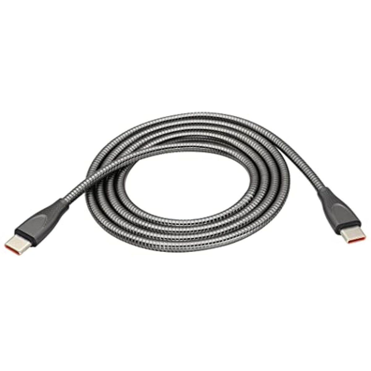 Dual Type-C Male Cable Usb C To Usb C Cable Metal Braided Cable With Insulatio