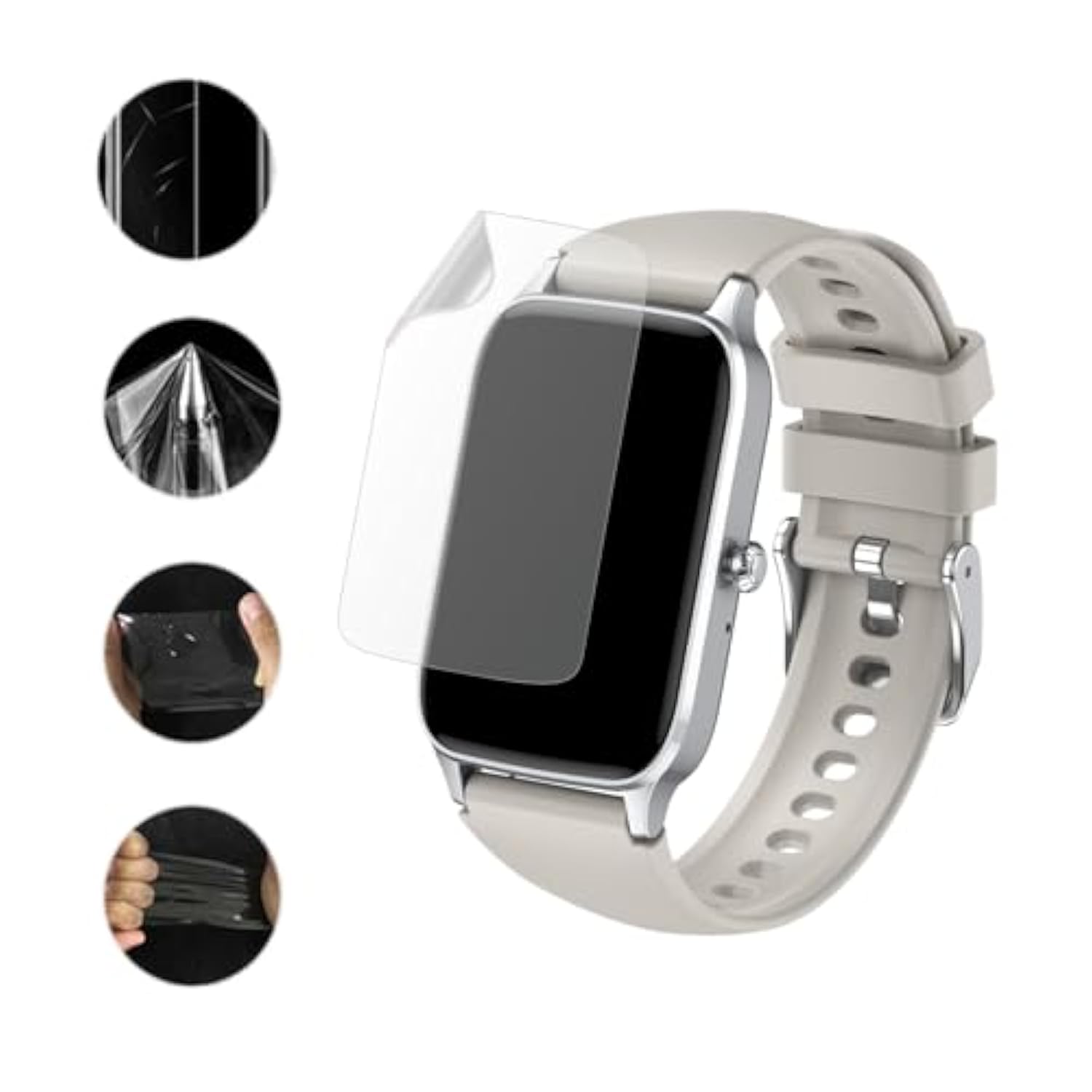 Screen Protector Compatible For Dyurwa Smart Watch 1.57" (6 Pack) Clear Tpu Soft Film Compatible For Soudorv P97 Fitness Tracke