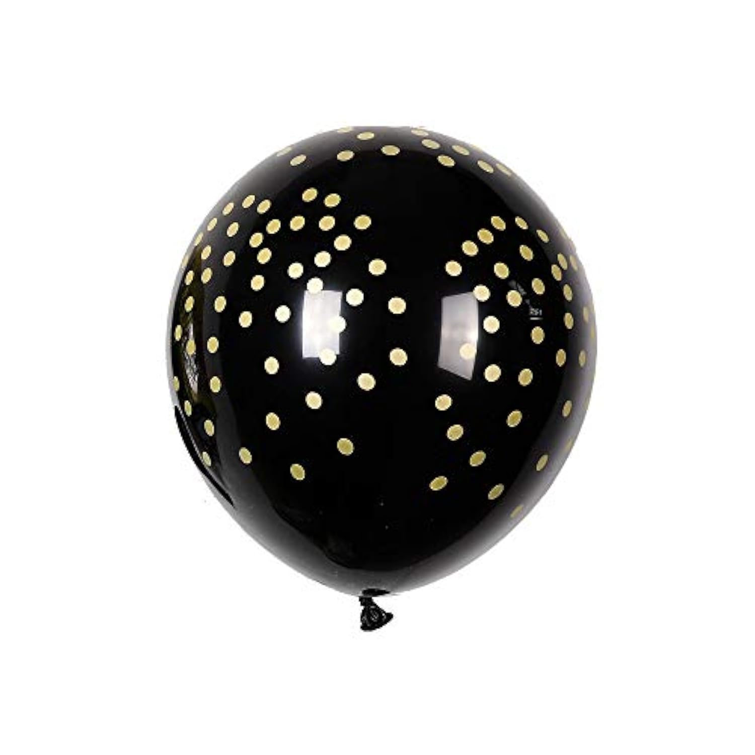 60Pcs 12Inch Helium Balloon Bouquet Metallic Gold Pearl Black Clear With Dot Balloon Perfect For Baby Shower Bridal Shower Birthday Anniversary Party Decorations(Black)