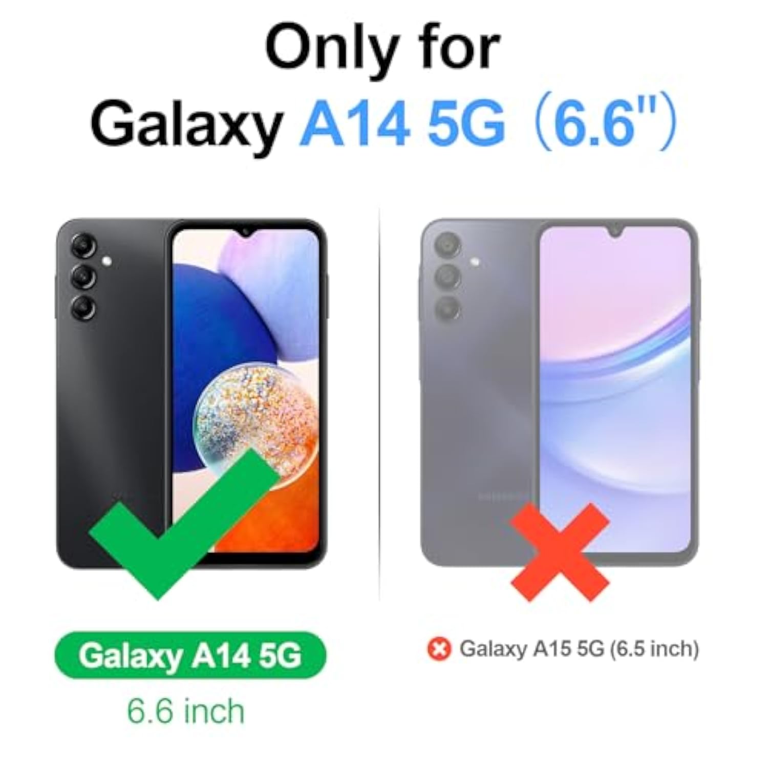 Compatible With Samsung Galaxy A14 5G Wallet Case With Card Holder,Women Men Rfid Blocking Pu Leather Flip Cover Wrist Strap Zipper Credit Card Slots,Phone Case For Galaxy A14 5G,Wine Red