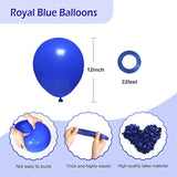 Royal Blue Balloons 12 Inch, 50 Pack Royal Blue Latex Party Balloons Helium Quality For Birthday Graduation Baby Shower Baseball Nautical Wedding Party Decorations (With Blue Ribbon)