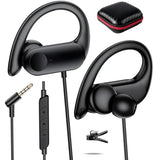 Wired Headphone 3.5mm Over Ear Buds for Chormebook Laptop PC,HD Mic HiFi Stereo in-Ear Noise Isolation Wired Earbuds,3.5mm Jack Earphone with Ear