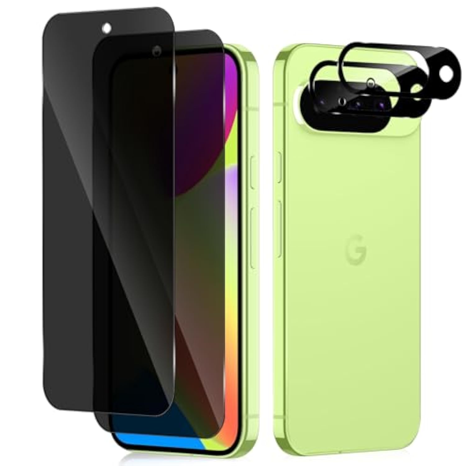 ] Privacy Screen Protector For Google Pixel 10, 9H Hardness Tempered Glass Protective Film [2+2 Pack] Camera Lens Protector [Full Coverage] [Anti-Spy] [Scratch-Resistant] For Pixel 10