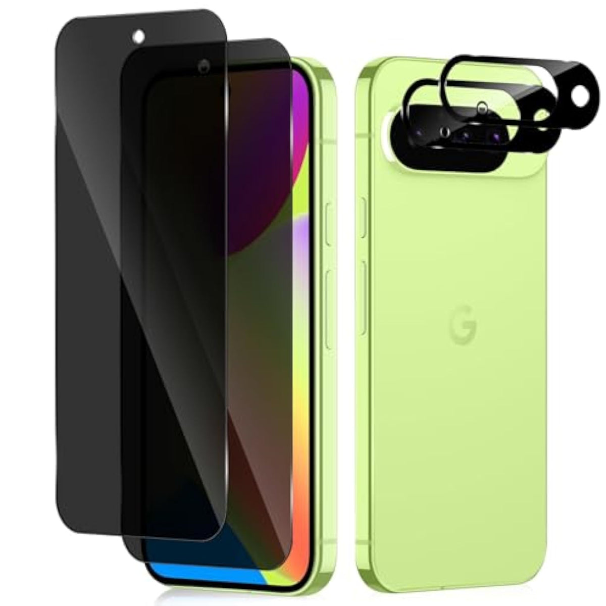 ] Privacy Screen Protector For Google Pixel 10, 9H Hardness Tempered Glass Protective Film [2+2 Pack] Camera Lens Protector [Full Coverage] [Anti-Spy] [Scratch-Resistant] For Pixel 10