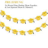 2026 Graduation Hat Banners Garlands Gold Glitter Graduation Party Decoration Banners Graduation Cap Banners Garlands Class Of 2026 Graduation Party Banners For College High School