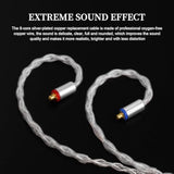 8 Core Mmcx Cable Compatible With Se215, Se215 Pro, Se315, Se425, Se425 Pro, Se535, Se846, Aonic 3, Aonic 4, Aonic 5, Lz A4 A5 Ue900 Earphones, Mmcx Replacement Cable, 3.7Ft