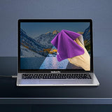 3In1 Anti Slip Silicone Dots Multi-Functional Microfiber Cloth Mouse Pad, Portable & Washable Keyboard Cover For Laptop And Screen Microfiber Cleaning Cloth 2Pcs One Set Purple