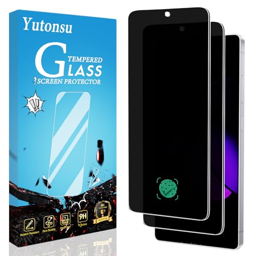 2 Pack Privacy Screen Protector for  Galaxy S26, Anti-Spy Private Tempered Glass, Easy Installation, Anti-Scratch, Case Friendly