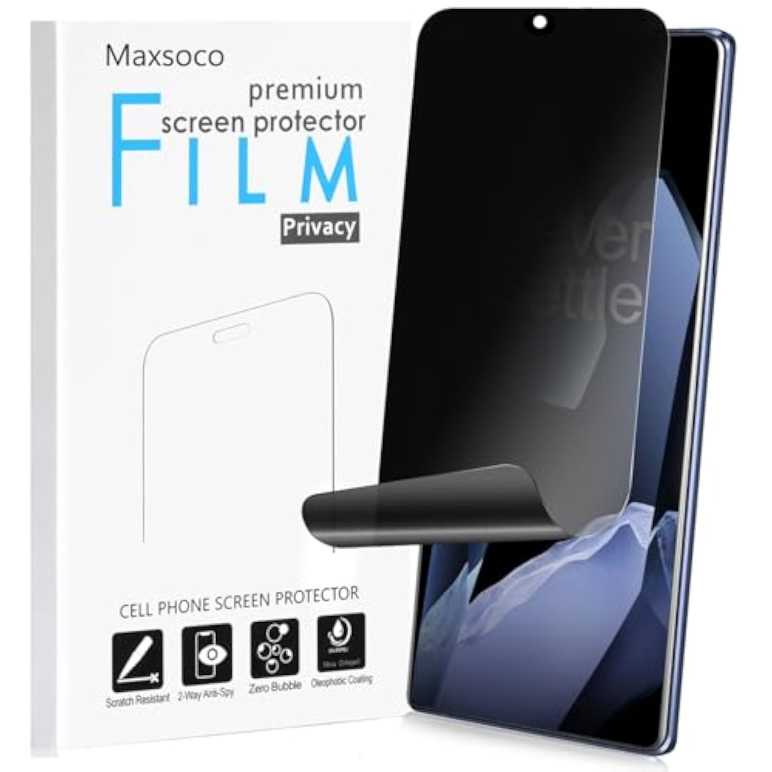 For Oneplus 13 Privacy Screen Protector, Anti-Spy Flexible Hydrogel Film, Fingerprint Unlock & Sensitive Touch, Durable Anti-Scratch Shock-Resistant Full Coverage [Not Tempered Glass]