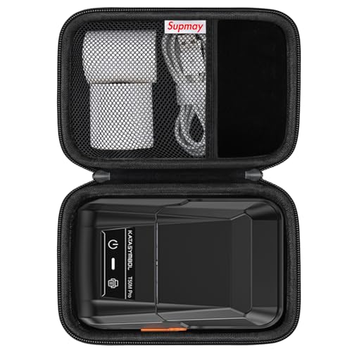 Hard Carrying Case For Supvan T50M Pro Bluetooth Label Maker Machine, Inkless Labeler Storage Travel Holder Fit Label Tape, Charging Cable, User Manual, Black