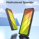 2-Pack Samsung Galaxy Z Fold 5 Privacy Screen Protector, Gradient Colorful Anti Blue Light Tempered Glass Front Screen Protector With Alignment Frame, Anti Scratch Bubble Free Sensitive Touch