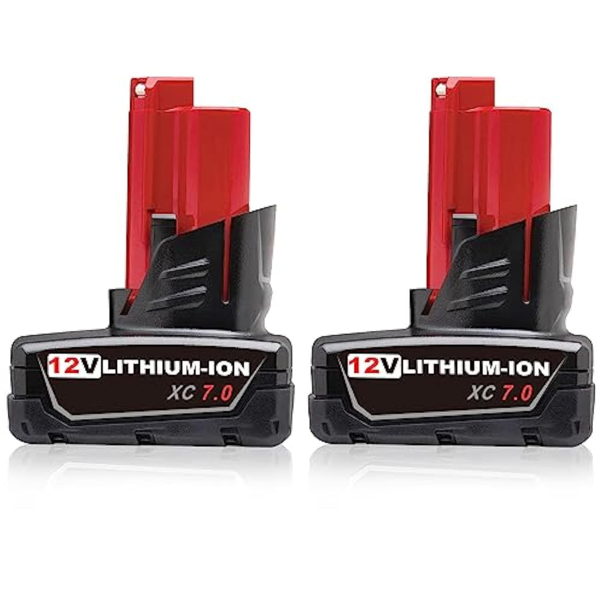2-Pack 7Ah 12V Replacement Lithium Batteries for Milwaukee M-12 Cordless Tools