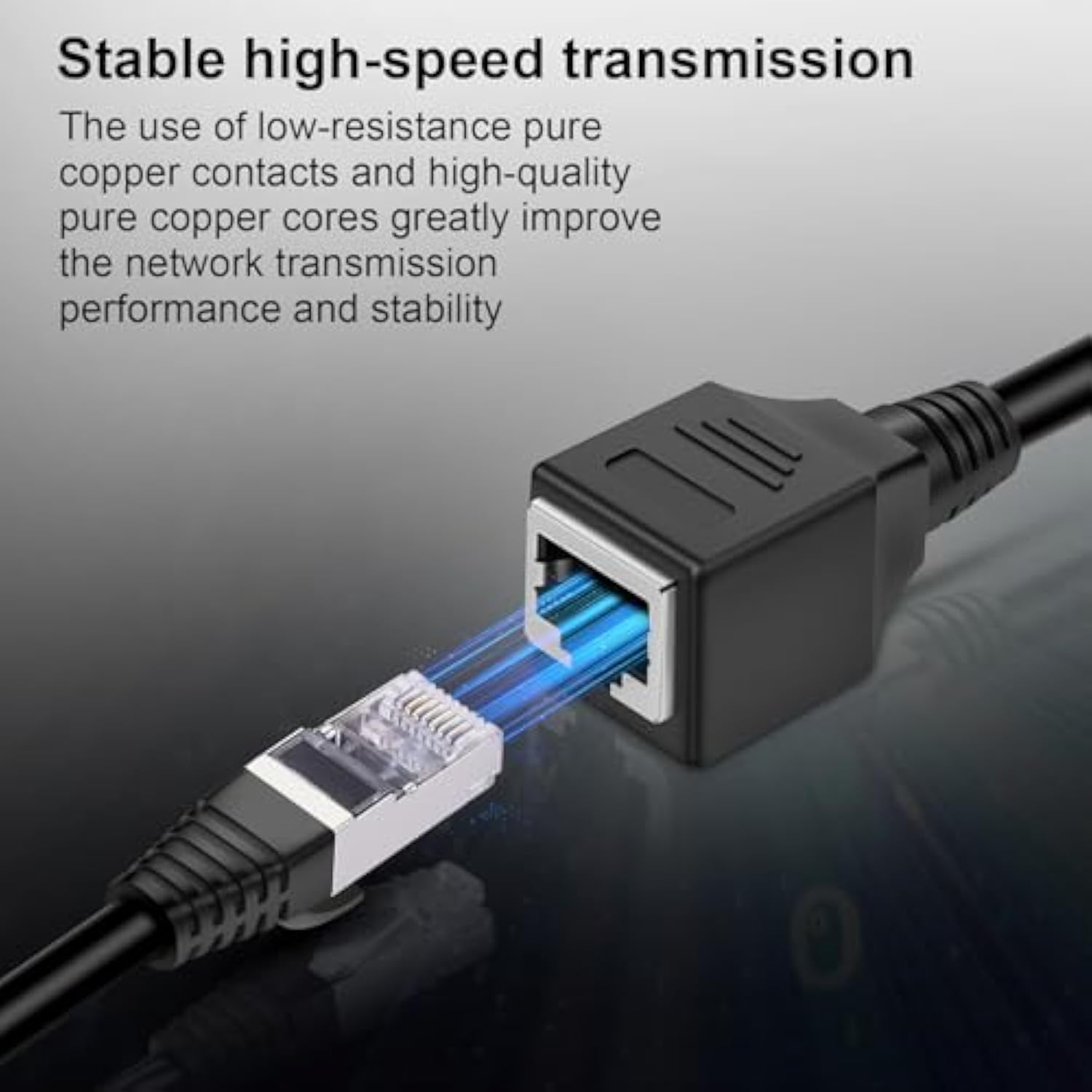 Ethernet Extension Cable 2Pack Ethernet Lan Male To Female Network Cable 10Gbp