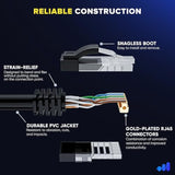 Maximm Cat 6 Ethernet Cable 100 Ft, Cat6 Cable, LAN Cable, Internet Cable and