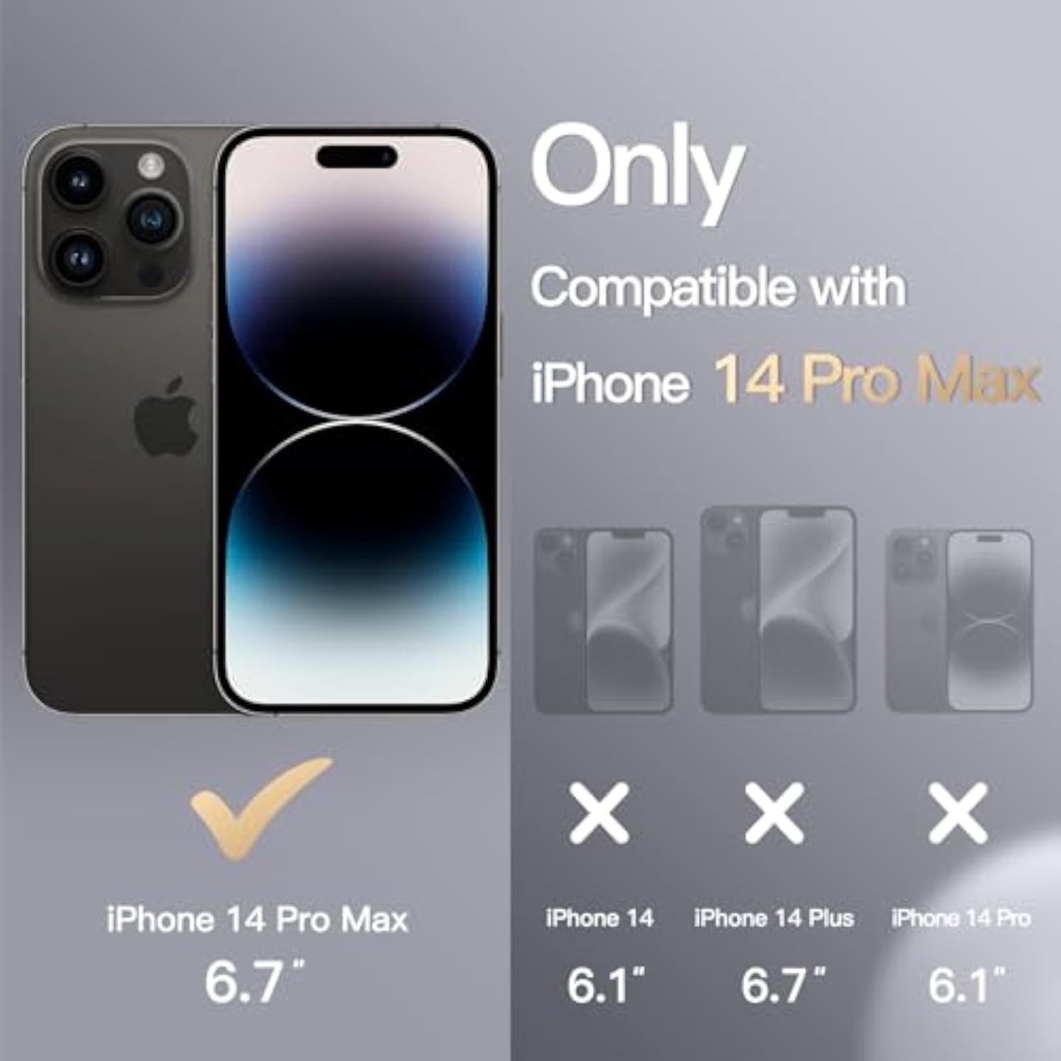 JETech Premium Silicone Case for iPhone 14 Pro Max, Black - Durable and Protective Phone Case