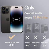 JETech Premium Silicone Case for iPhone 14 Pro Max, Black - Durable and Protective Phone Case
