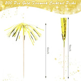 200 Gold Cupcake Toppers Firework Picks for New Year Party Table Decorations