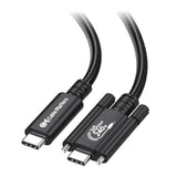 Cable Matters [USB-IF Certified] 20Gbps USB4 Cable with Side Screw Lock 6.6ft, Up to [8K@30Hz / 4K@120Hz Video, 240W Charging, 20Gbps Data Transfer] USB C Cable with Screw Lock/USB C Locking Cable