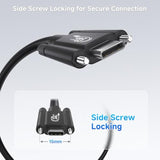 Cable Matters [USB-IF Certified] 20Gbps USB4 Cable with Side Screw Lock 6.6ft, Up to [8K@30Hz / 4K@120Hz Video, 240W Charging, 20Gbps Data Transfer] USB C Cable with Screw Lock/USB C Locking Cable