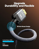 HDMI Cable 6.6 ft, 4K HDMI 2.0 Cord with Ultra HD Stunning Clarity, Nylon Braided & Gold-Plated Connectors, HDR, Ethernet, ARC, 3D, HDCP 2.2,