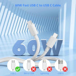 Usb C Charger Type C Fast Charging 2 Pack 25W Chargers Block With 2 Pack 6Ft Usb C To C Cable For Iphone 15 16 Pro Max/Ipad/Samsung Series And More